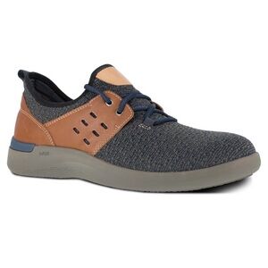 Rockport Works Men's Knit Lace-Up Sneakers in Navy and Brown NWOT
